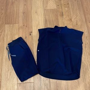 Figs Navy Rafaela Top and Zamora Jogger